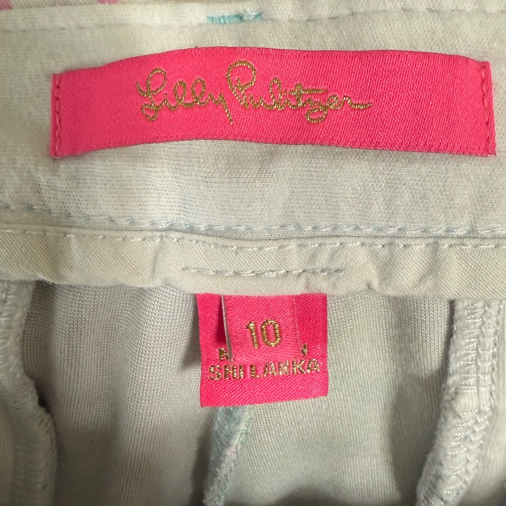Lilly Pulitzer Callahan Floral Shorts Pink Teal Green Size 10 Style 001273 - Picture 4 of 7